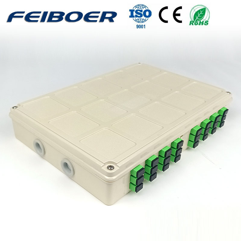 Adaptador impermeable al aire libre FTTH Mini 24 Core fibra óptica caja de terminación divisor óptico